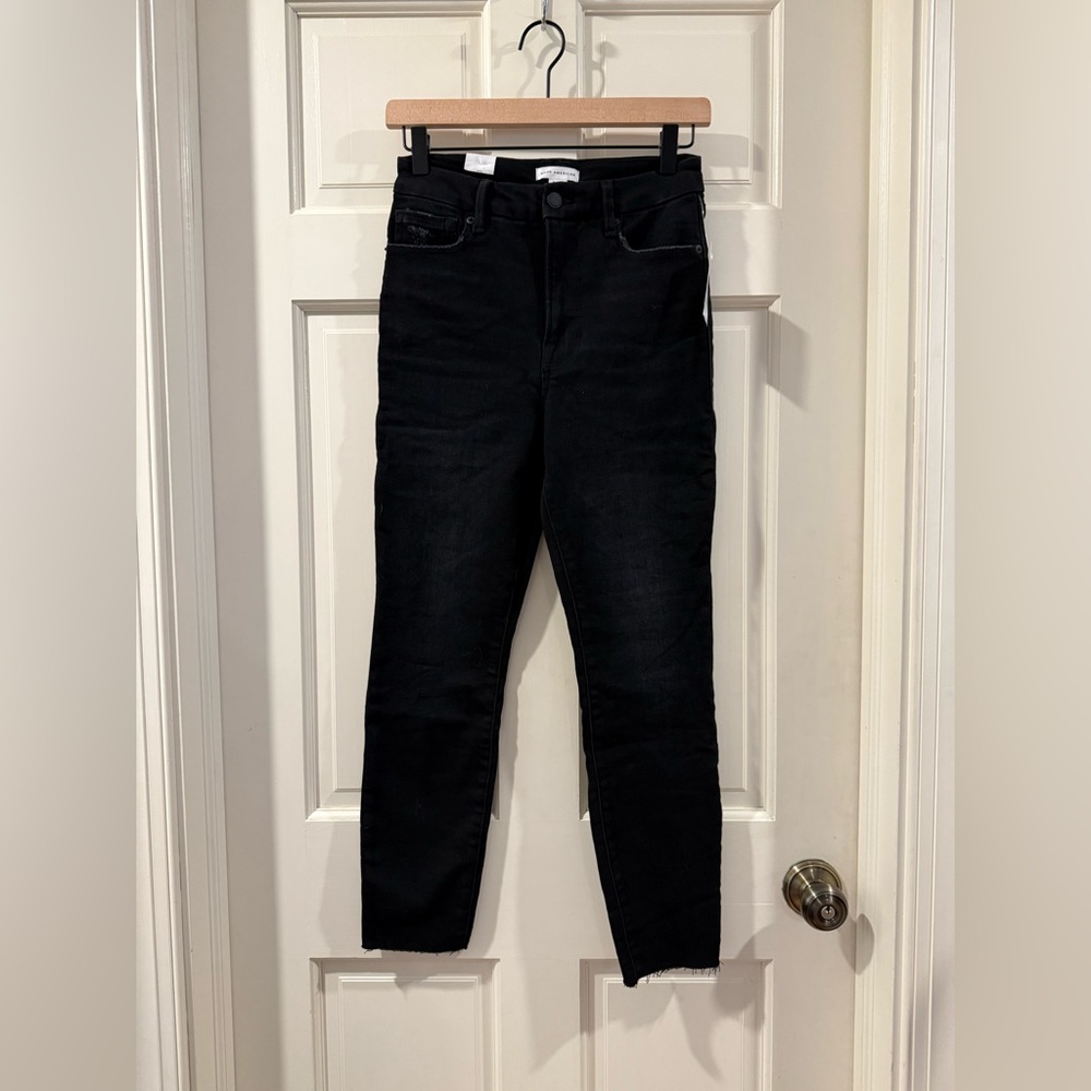 Good American Black High Rise Women's Jeans